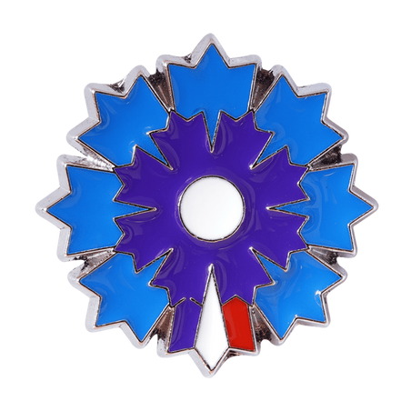 Pin's - Pétale Tricolore - Argenté